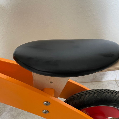 Janod wooden balance bike like new with air wheels