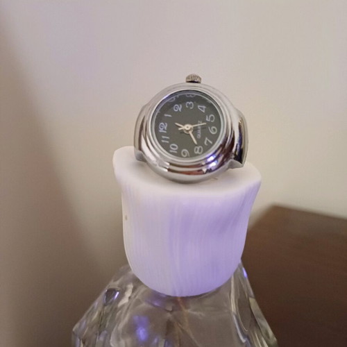Steel Openable Ring Watch like new