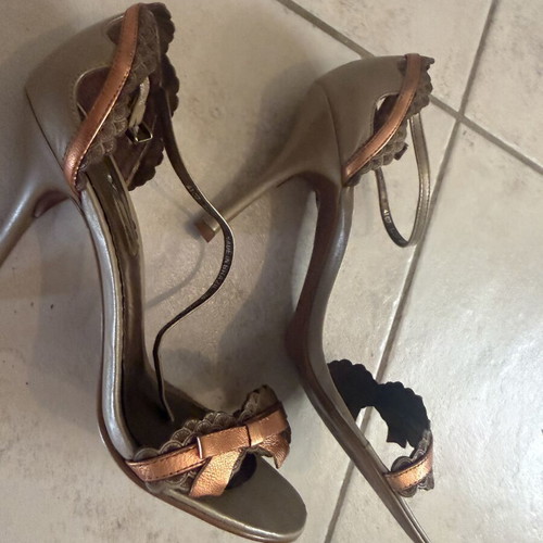 Debora Almeida women's summer sandals used, beige and gold