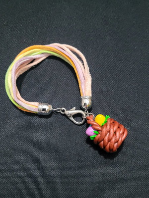 Easter bracelet like new, multicolored, handmade from polymer clay