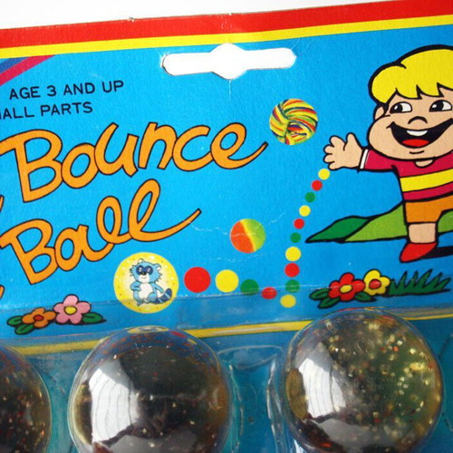 Vintage Hi Bounce Jet Ball Superball 24x colorful glitter crazy balls new
