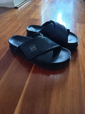 Armani Exchange black sandals like new, size 37