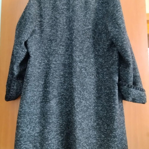 Black coat with gray details like new, size XL
