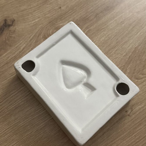 Ace of Spades Handmade Clay Ashtray