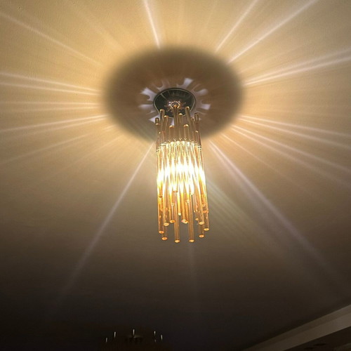Vistosi Diadema Murano glass chandeliers like new, set of 5
