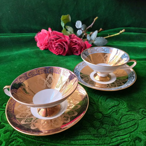 Tete-a-tete cups used porcelain Bavaria