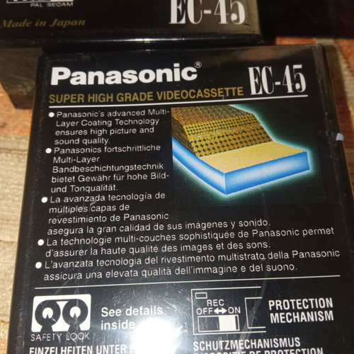 Panasonic SHG Hi-Fi EC-45 VHSC pack of 3 new
