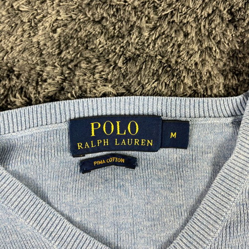 Polo Ralph Lauren Pima Cotton Sweater like new, men's size M, blue