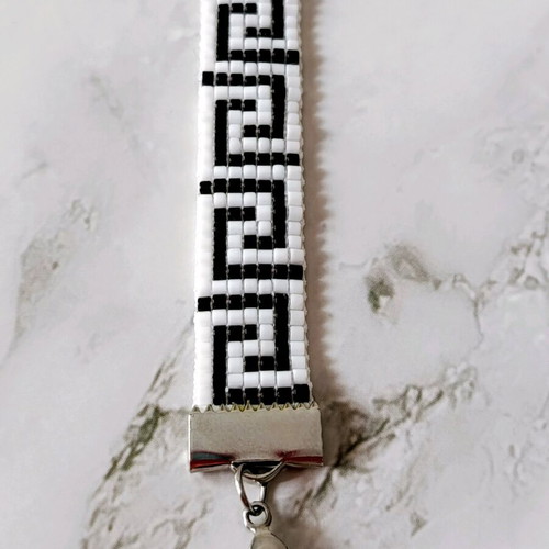 Handmade meander bracelet with Miyuki beads made to order