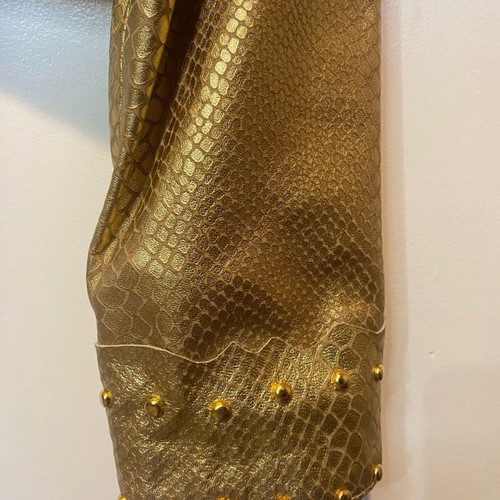 Gizia leather jacket used, gold, size S