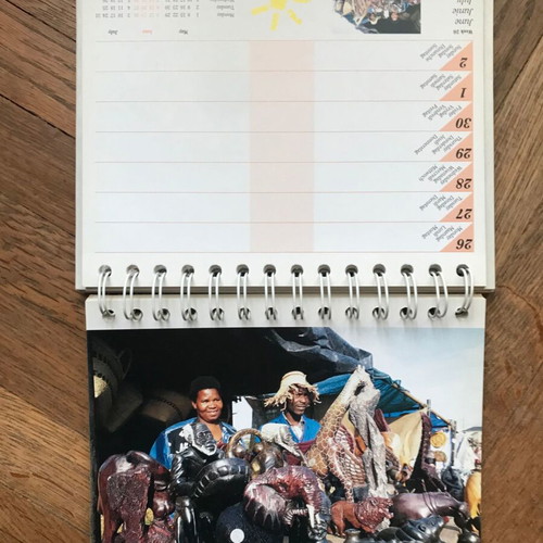 Calendar 1995 used, South Africa - A world in one country retro