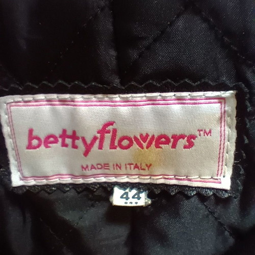 Betty Flowers leather jacket black, like new, size 44