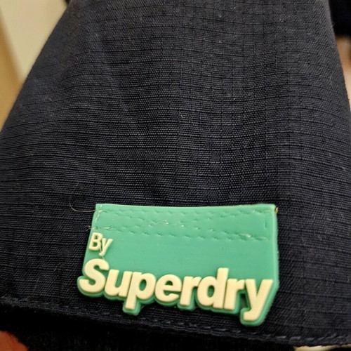 Superdry windcheater jacket like new, fleece lined, waterproof, blue, size S