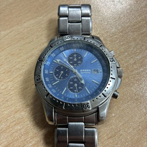 Fossil Speedway Blue Chronograph watch used, men's