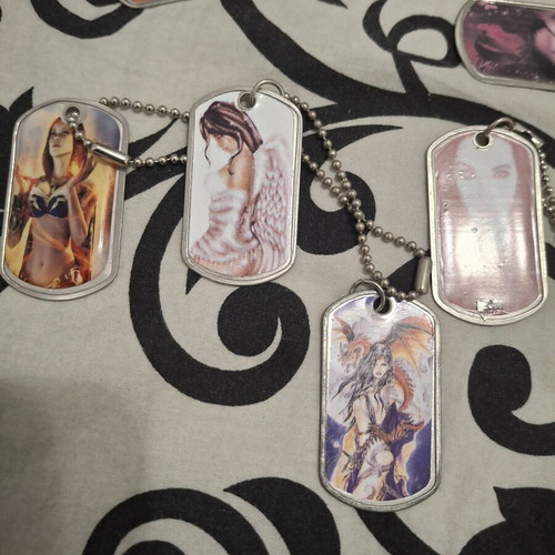 Vintage Y2K dog tags set of 11 metal pendants