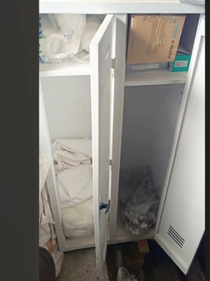 Μεταλλικές ντουλάπες προσωπικού, σετ τριών