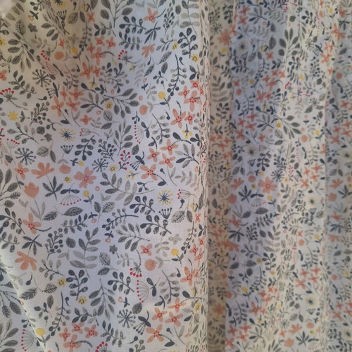 Men's floral short-sleeve shirt XL slim fit cotton A-Style like new, white