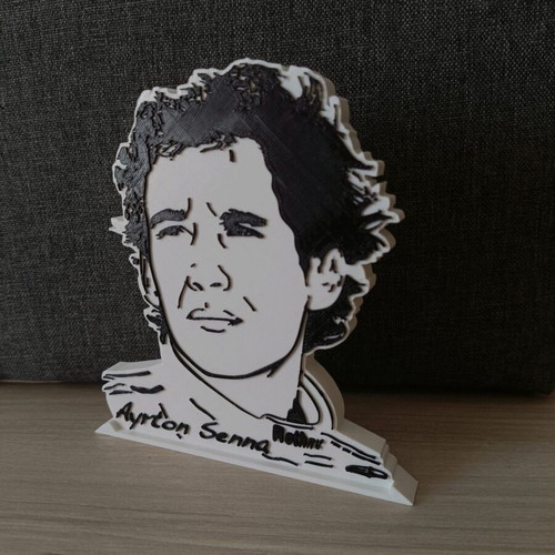 Collectible Ayrton Senna figure 3d printing, new