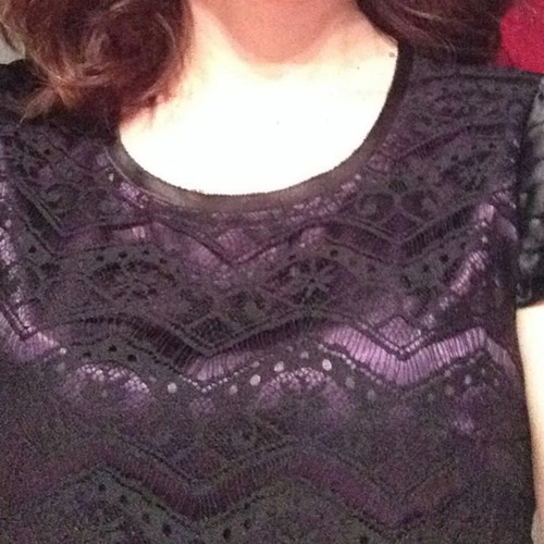 Evening purple dress ZIC ZAC with lace and satin details like new