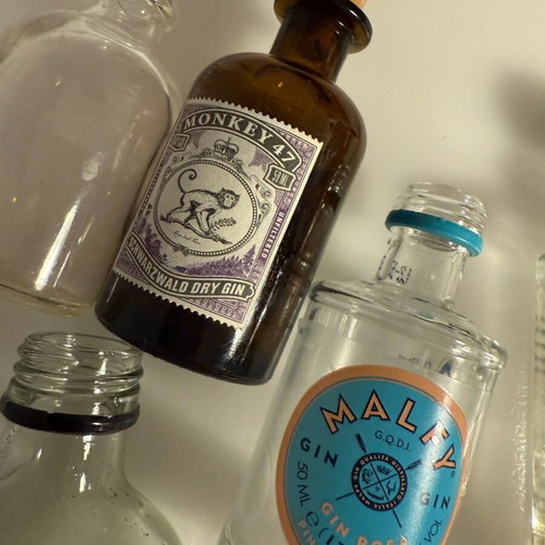 Collectible small alcohol bottles used