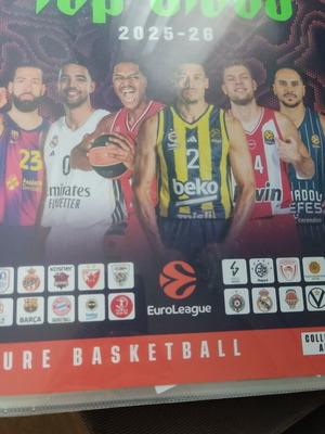 Top Class Euroleague 2025-26 basketball cards like new, pack of 107
