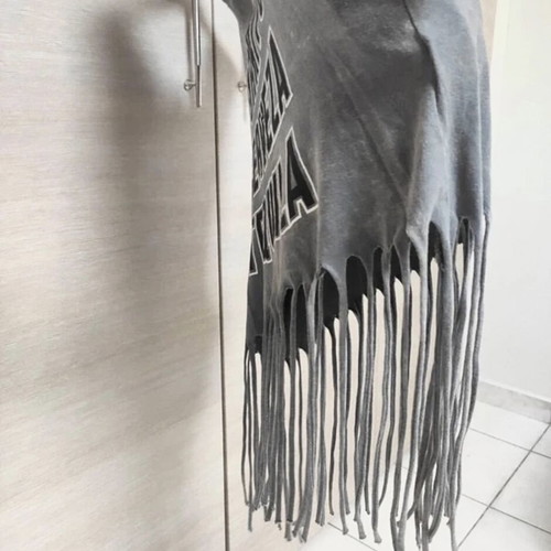 Tally Weijl Iconic Fringe Cotton Loose Tank Top Like New