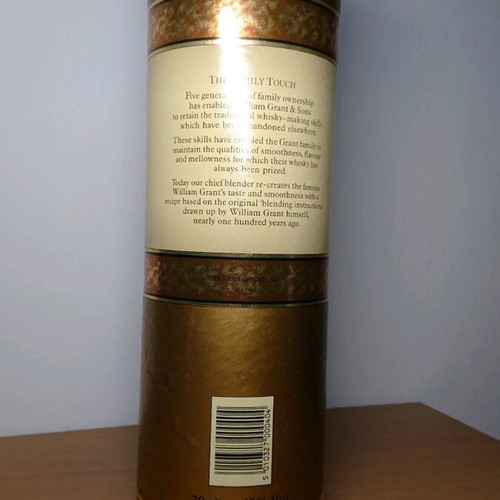 Grant's empty whisky box used without lid