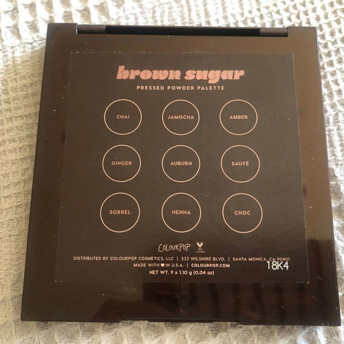Colourpop Brown Sugar Palette with 9 Earthy Tones like new