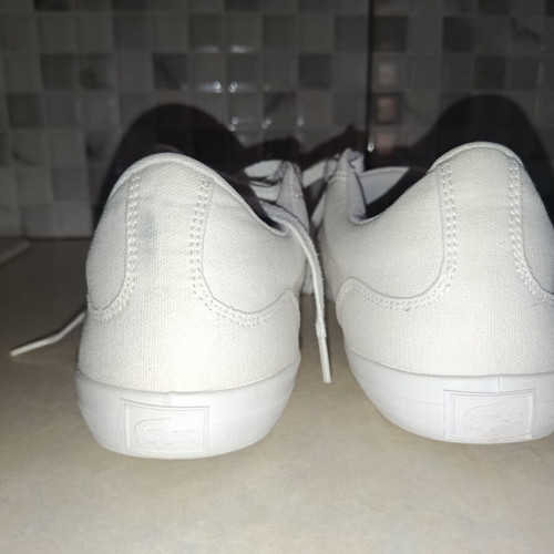 Lacoste white canvas men's sneakers size 42.5 like new