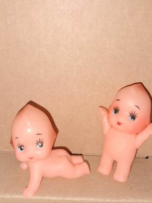 Vintage Kewpie Japan συλλεκτικά κουκλάκια σετ 2 μινιατούρες