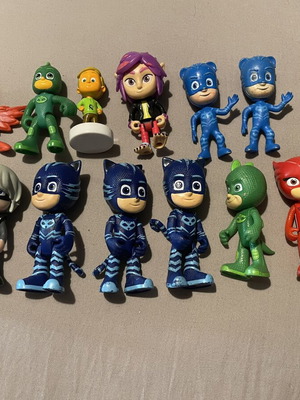 PJ Masks set of 14 figures, heroes and villains
