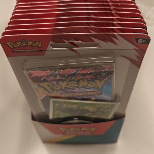 Pokemon Destined Rivals blister packs Eevee and Zarude sealed, box of 18