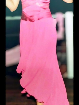 Gizia evening dress with satin and organza