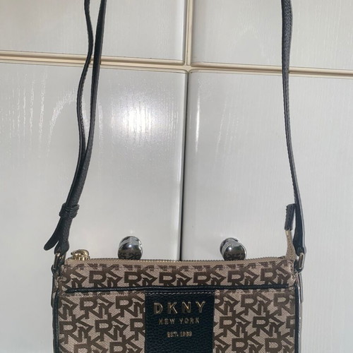 DKNY crossbody bag like new, black and beige