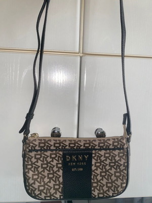 DKNY crossbody bag like new, black and beige