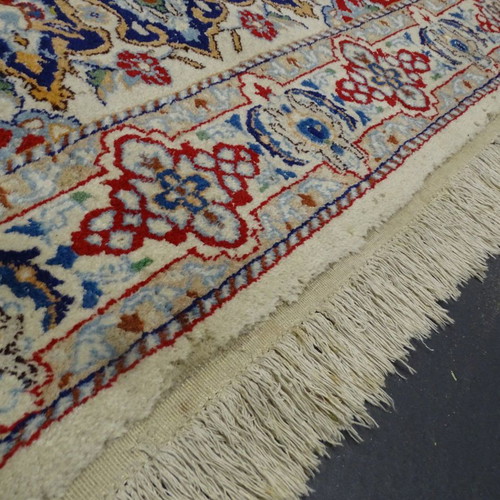 Silk Nain rug used, handmade knot, 116x206 cm