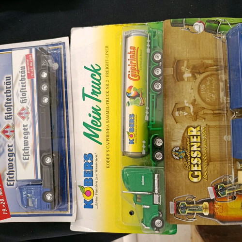 Die Cast Miniature Trucks Set of 14, like new, mostly beer advertising