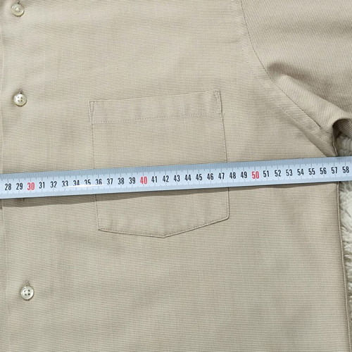 Arrow USA 1851 men's shirt like new, beige micro-check classic fit