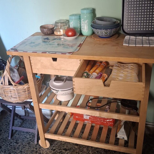Kitchen trolley like new, solid birch wood, versatile use