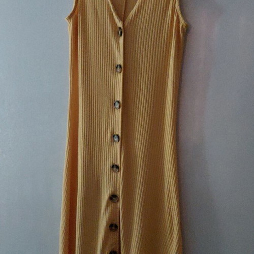 Only rib dress like new, banana yellow, size S