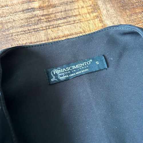 Rinascimento Black Waterfall Blazer, Size S