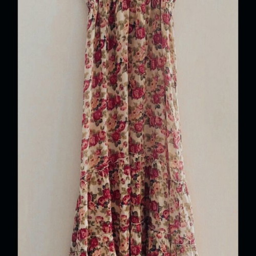 Floral dress like new, sizes S/M, white and pink