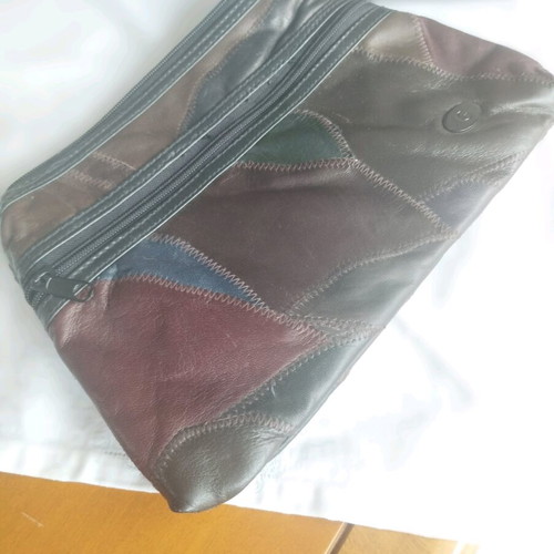 Vintage Leather Patchwork Handbag like new, 80s/90s style
