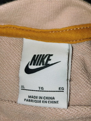 Nike Oversized Crop Top Sweatshirt σαν καινούργιο, μπεζ ροζ, XL