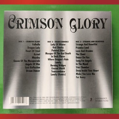 Crimson Glory The Roadrunner Years 3 CD boxset digipak