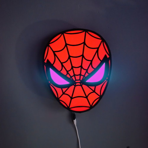 Spider-Man RGB wall mask with LED lighting and app control
