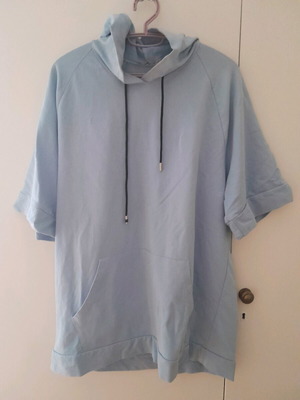 Hooded sweatshirt used, light blue, size L