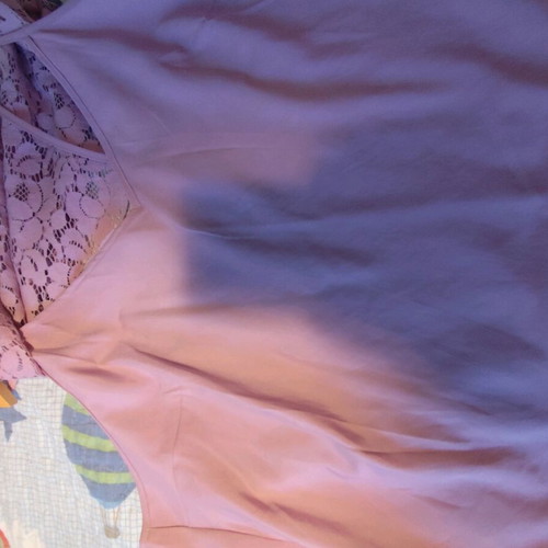Lilac lace blouse with integrated lingerie new, size L