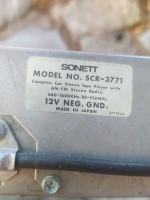 Japan Sonett radio cassette player used, good condition