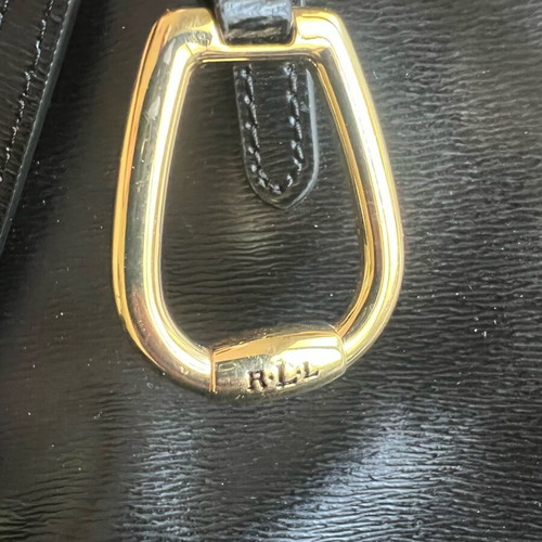 Ralph Lauren Oxford Tote Leather Bag Black like new